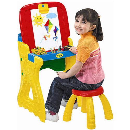 Play 'N Fold 2-in-1 Art Studio Easel Desk With Stool & Storage