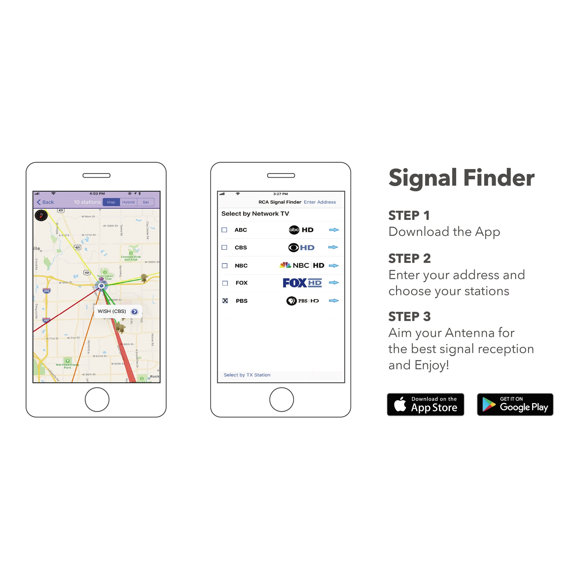 Indoor Flat HDTV Multi-directional Antenna